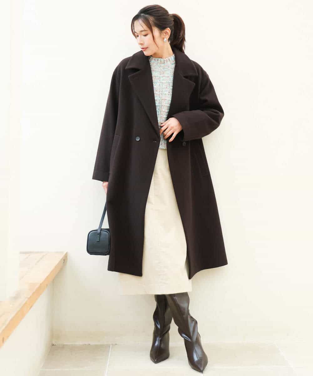 FKFAH50170 MK MICHEL KLEIN(MK ミッシェルクラン) [洗える]ツィーディーファンシーヤーンニット ミント