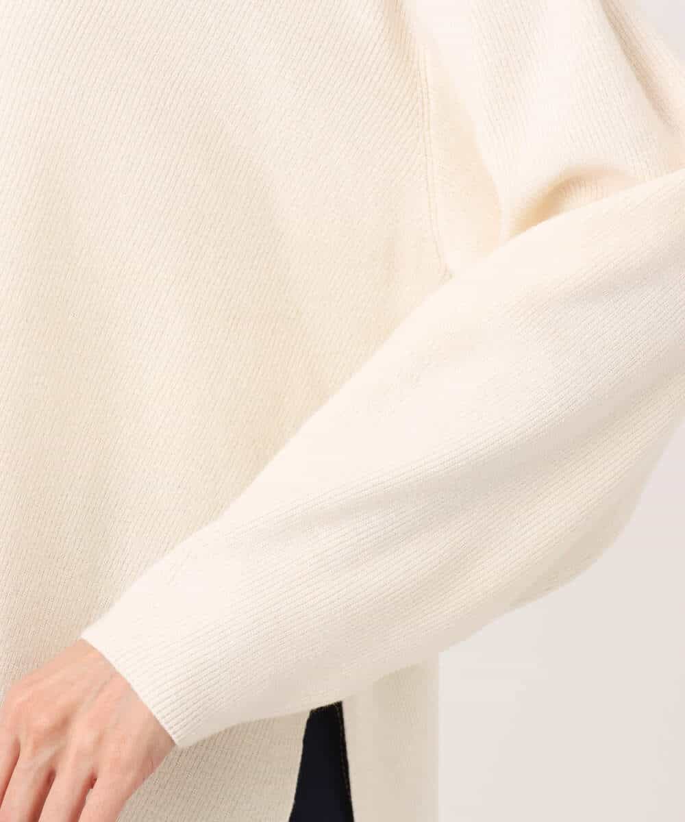 FKFAH51160 MK MICHEL KLEIN(MK ミッシェルクラン) [洗える]レースデザインVネックニット アイボリー