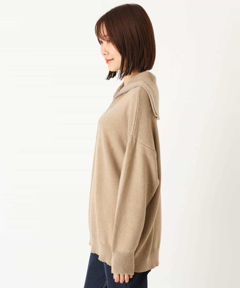 FKFAS47150 MK MICHEL KLEIN(MK ミッシェルクラン) セーラーカラーデザインニット/洗える モカ
