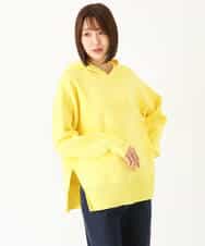 FKFAS48140 MK MICHEL KLEIN(MK ミッシェルクラン) Wフェイスニットフーディー/洗える ラベンダー