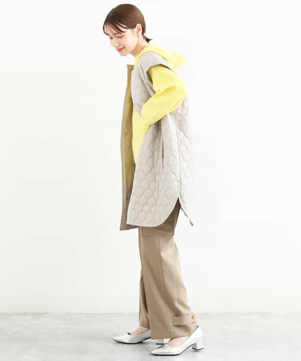 FKFAS48140 MK MICHEL KLEIN(MK ミッシェルクラン) Wフェイスニットフーディー/洗える ラベンダー