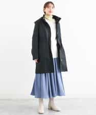 FKFAS48140 MK MICHEL KLEIN(MK ミッシェルクラン) Wフェイスニットフーディー/洗える ラベンダー