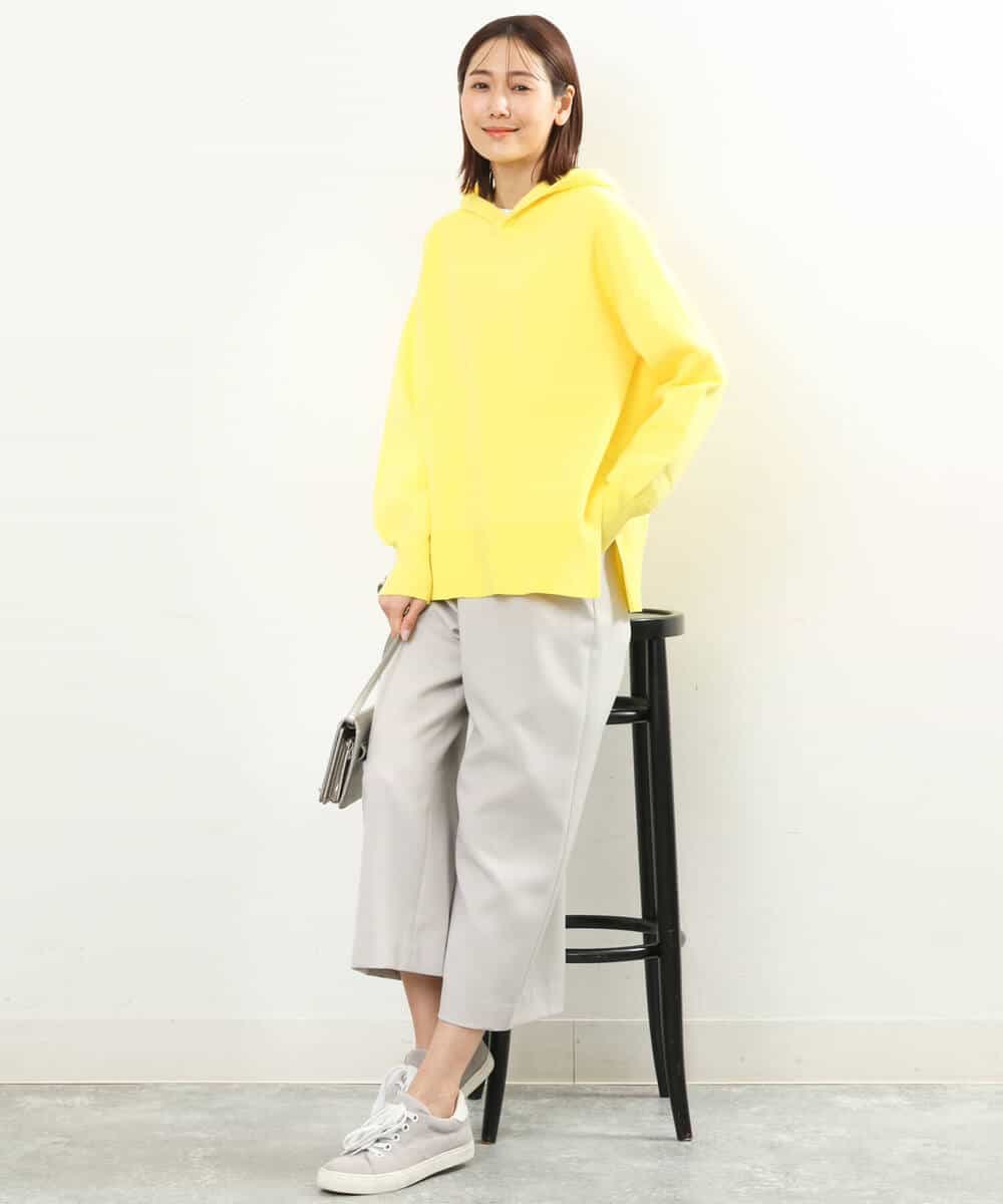 FKFAS48140 MK MICHEL KLEIN(MK ミッシェルクラン) Wフェイスニットフーディー/洗える ラベンダー