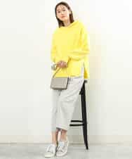 FKFAS48140 MK MICHEL KLEIN(MK ミッシェルクラン) Wフェイスニットフーディー/洗える ラベンダー