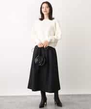 FKFAV02150 MK MICHEL KLEIN(MK ミッシェルクラン) ショート丈コクーンスリーブニット/洗える ピンク