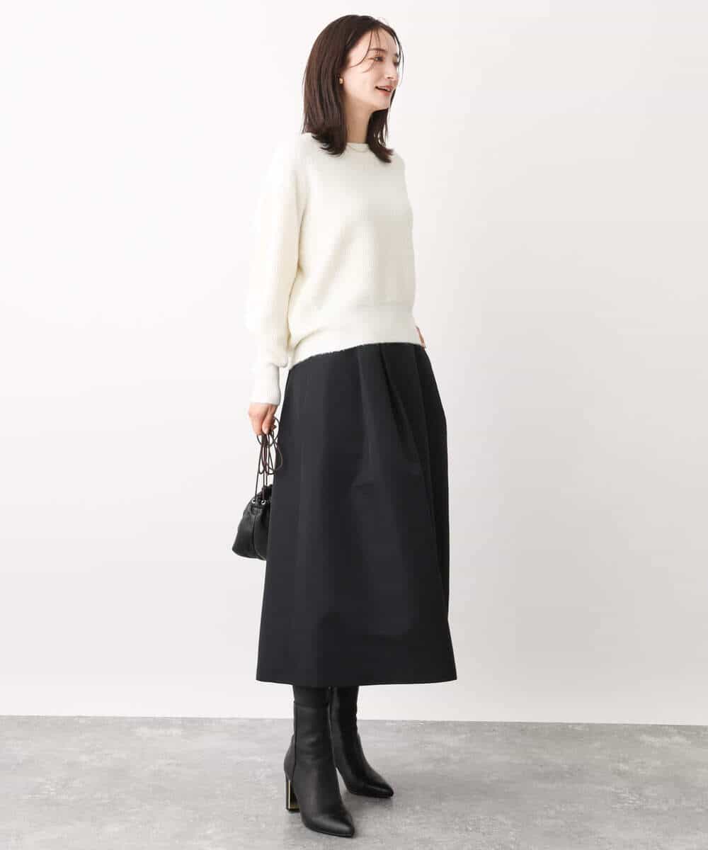 FKFAV02150 MK MICHEL KLEIN(MK ミッシェルクラン) ショート丈コクーンスリーブニット/洗える ピンク