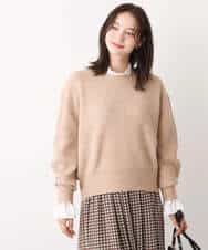 FKFAV02150 MK MICHEL KLEIN(MK ミッシェルクラン) ショート丈コクーンスリーブニット/洗える ピンク