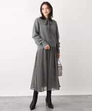 FKFAV02150 MK MICHEL KLEIN(MK ミッシェルクラン) ショート丈コクーンスリーブニット/洗える ピンク