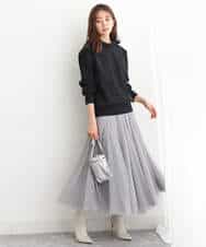 FKFAV39130 MK MICHEL KLEIN(MK ミッシェルクラン) ニットパーカー/洗える グレージュ