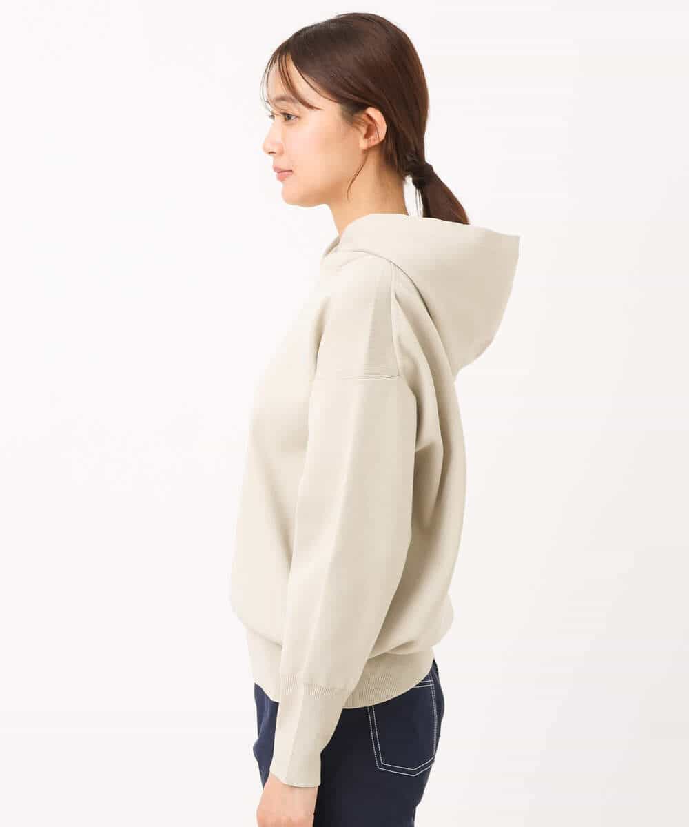 FKFAV39130 MK MICHEL KLEIN(MK ミッシェルクラン) ニットパーカー/洗える グレージュ