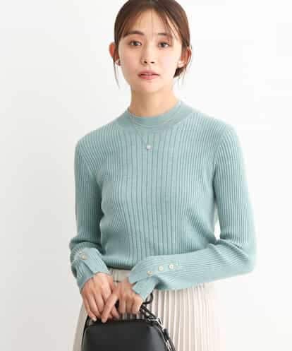 FKFAV43110 MK MICHEL KLEIN モックネックワイドリブニット/洗える