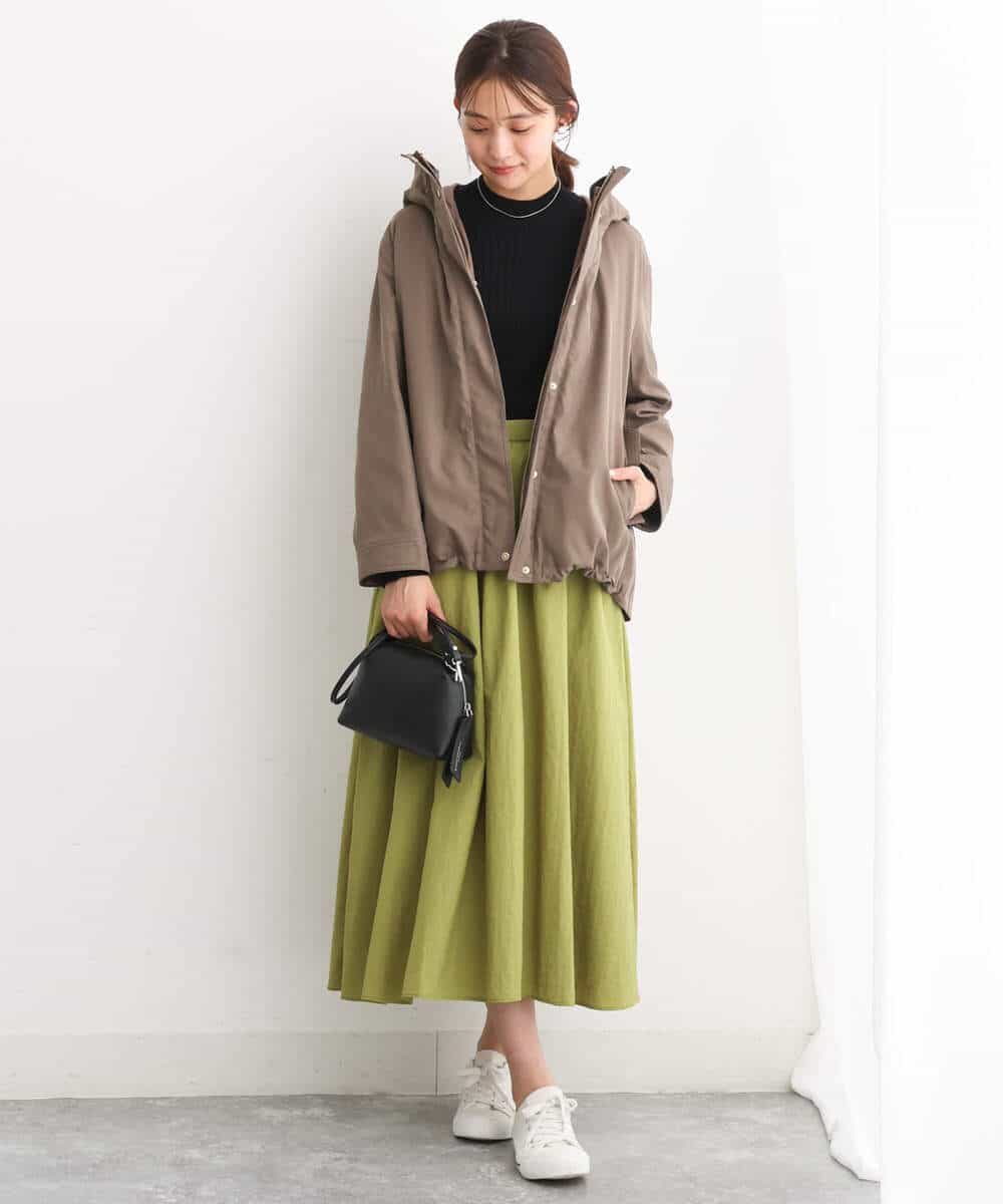 FKFAV43110 MK MICHEL KLEIN(MK ミッシェルクラン) モックネックワイドリブニット/洗える ミント