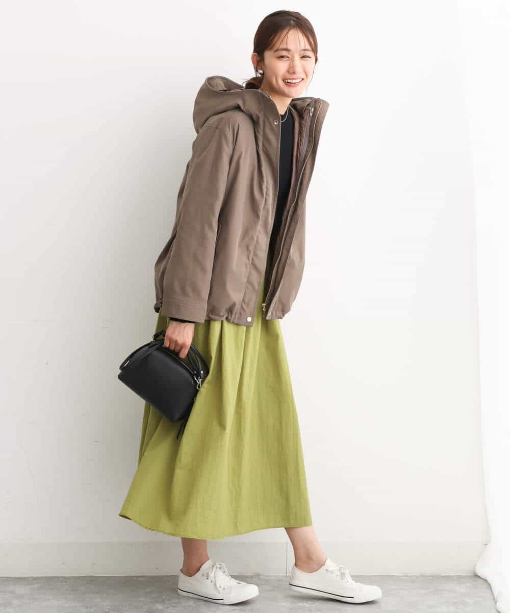 FKFAV43110 MK MICHEL KLEIN(MK ミッシェルクラン) モックネックワイドリブニット/洗える ミント