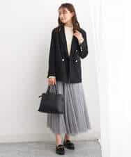 FKFAV43110 MK MICHEL KLEIN(MK ミッシェルクラン) モックネックワイドリブニット/洗える ミント