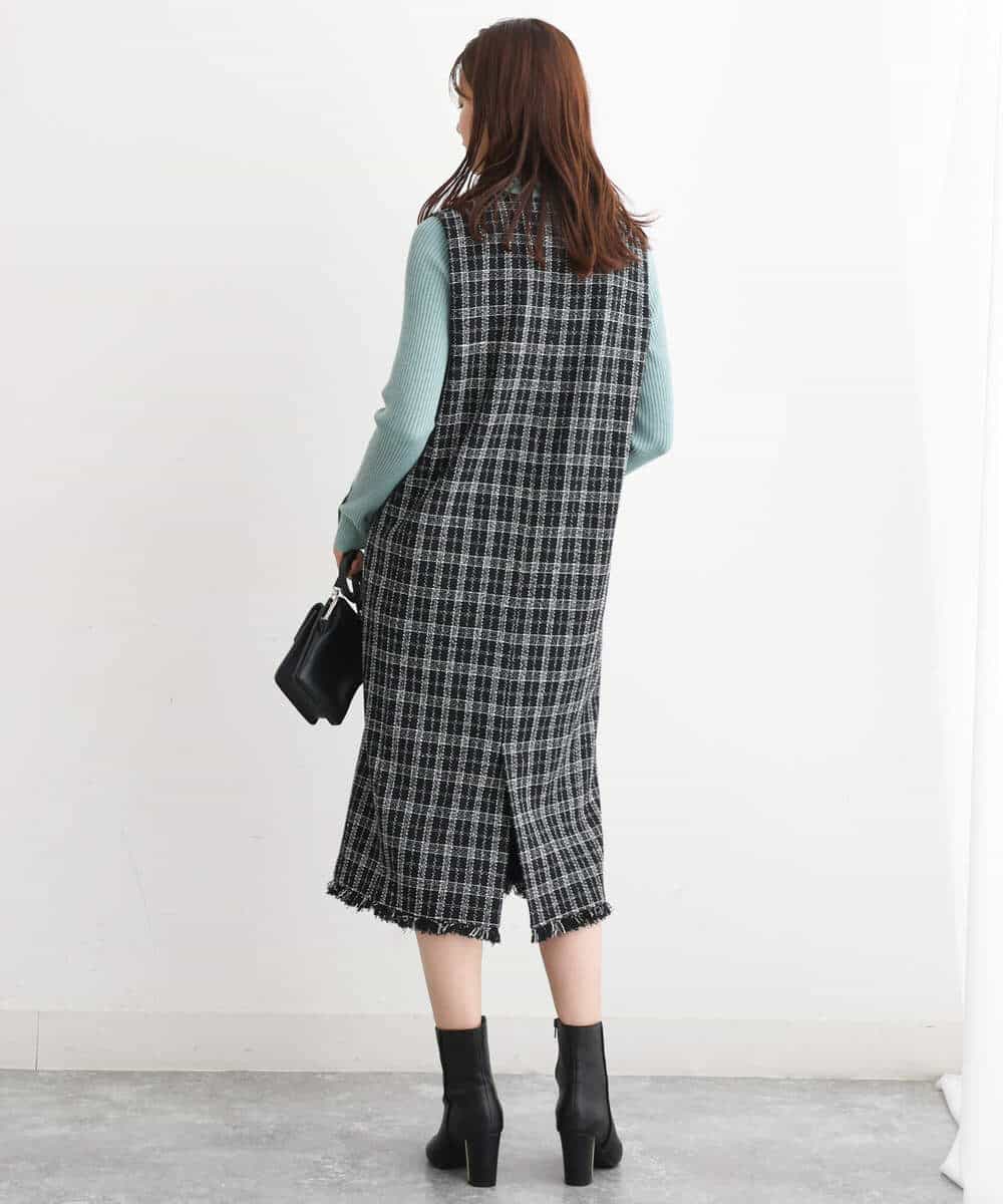 FKFAV43110 MK MICHEL KLEIN(MK ミッシェルクラン) モックネックワイドリブニット/洗える ミント