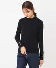 FKFAV43110 MK MICHEL KLEIN(MK ミッシェルクラン) モックネックワイドリブニット/洗える ミント