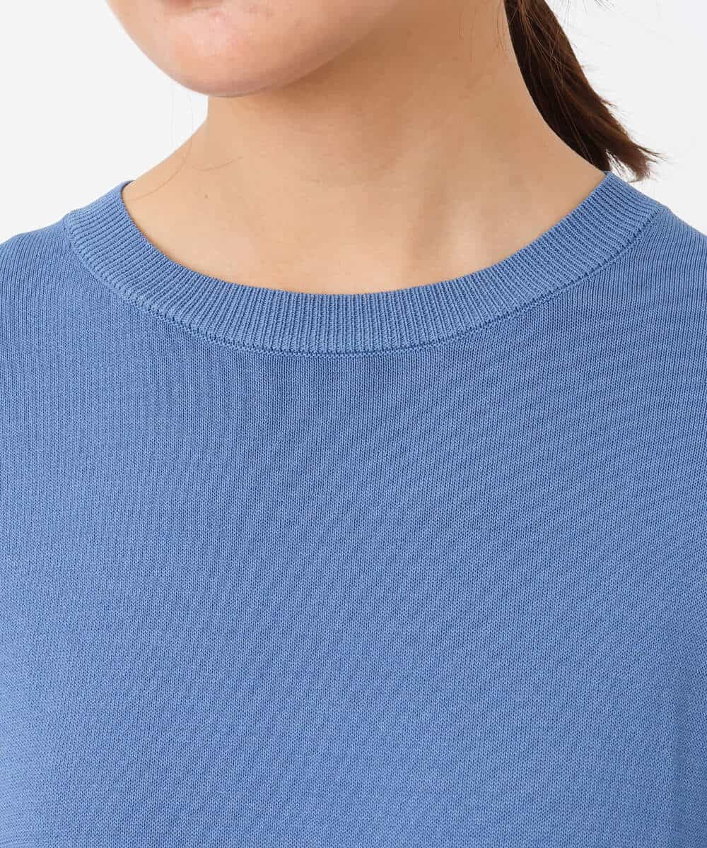 FKFAV44110 MK MICHEL KLEIN(MK ミッシェルクラン) プチフリル袖デザインニット/洗える ブルー