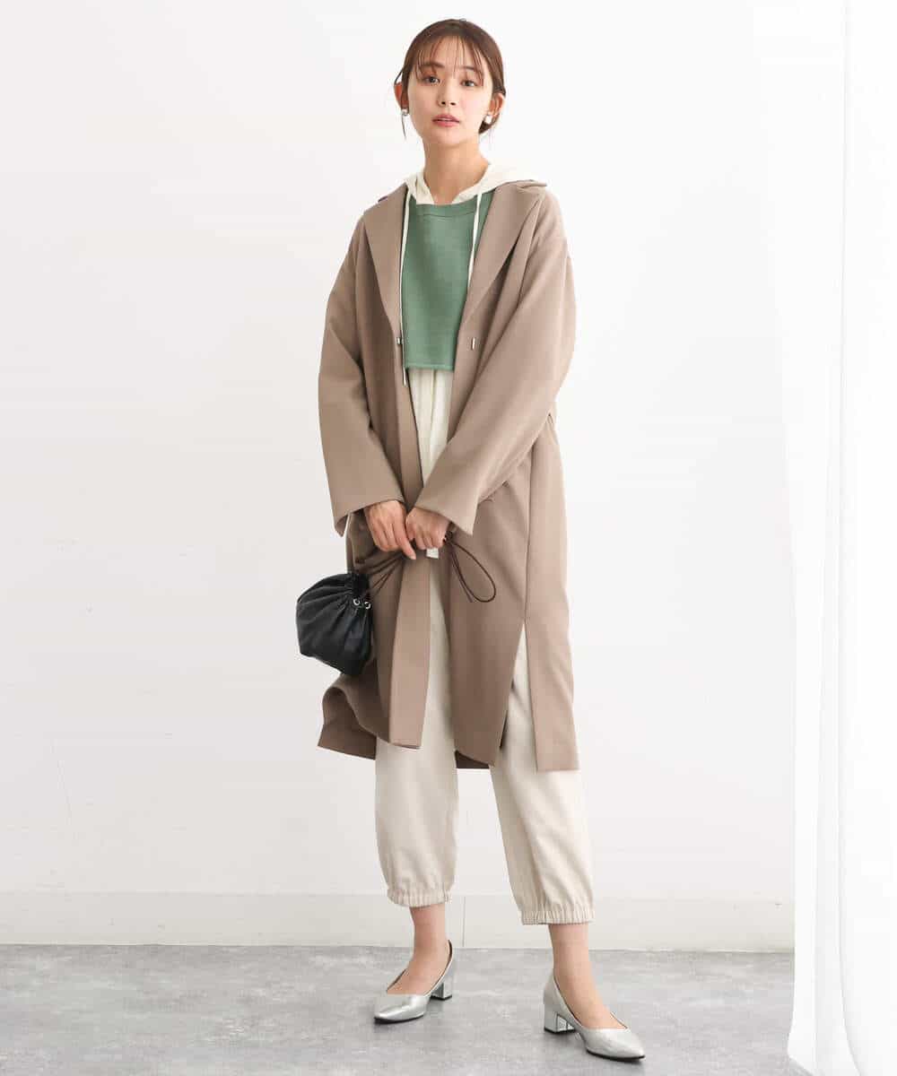 FKFAV45140 MK MICHEL KLEIN(MK ミッシェルクラン) ショートニット×ベスト レイヤードツインセット/洗える グリーン