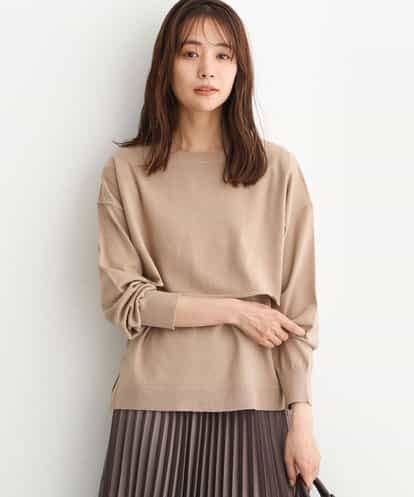 FKFAV45140 MK MICHEL KLEIN ショートニット×ベスト レイヤードツインセット/洗える