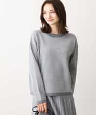 FKFAV47150 MK MICHEL KLEIN(MK ミッシェルクラン) 千鳥ジャガードニット/洗える グレー