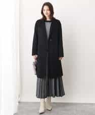 FKFAV47150 MK MICHEL KLEIN(MK ミッシェルクラン) 千鳥ジャガードニット/洗える グレー