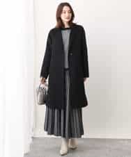 FKFAV47150 MK MICHEL KLEIN(MK ミッシェルクラン) 千鳥ジャガードニット/洗える グレー