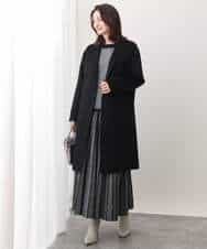 FKFAV47150 MK MICHEL KLEIN(MK ミッシェルクラン) 千鳥ジャガードニット/洗える グレー