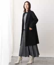 FKFAV47150 MK MICHEL KLEIN(MK ミッシェルクラン) 千鳥ジャガードニット/洗える グレー
