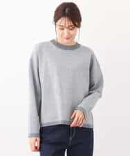 FKFAV47150 MK MICHEL KLEIN(MK ミッシェルクラン) 千鳥ジャガードニット/洗える グレー