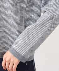 FKFAV47150 MK MICHEL KLEIN(MK ミッシェルクラン) 千鳥ジャガードニット/洗える グレー