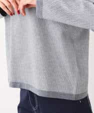 FKFAV47150 MK MICHEL KLEIN(MK ミッシェルクラン) 千鳥ジャガードニット/洗える グレー