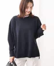 FKFAV48130 MK MICHEL KLEIN(MK ミッシェルクラン) スポンディッシュクルーネックニット/洗える ネイビー