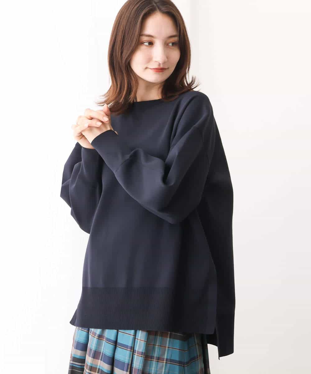 FKFAV48130 MK MICHEL KLEIN(MK ミッシェルクラン) スポンディッシュクルーネックニット/洗える キャメル