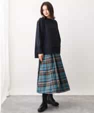 FKFAV48130 MK MICHEL KLEIN(MK ミッシェルクラン) スポンディッシュクルーネックニット/洗える キャメル