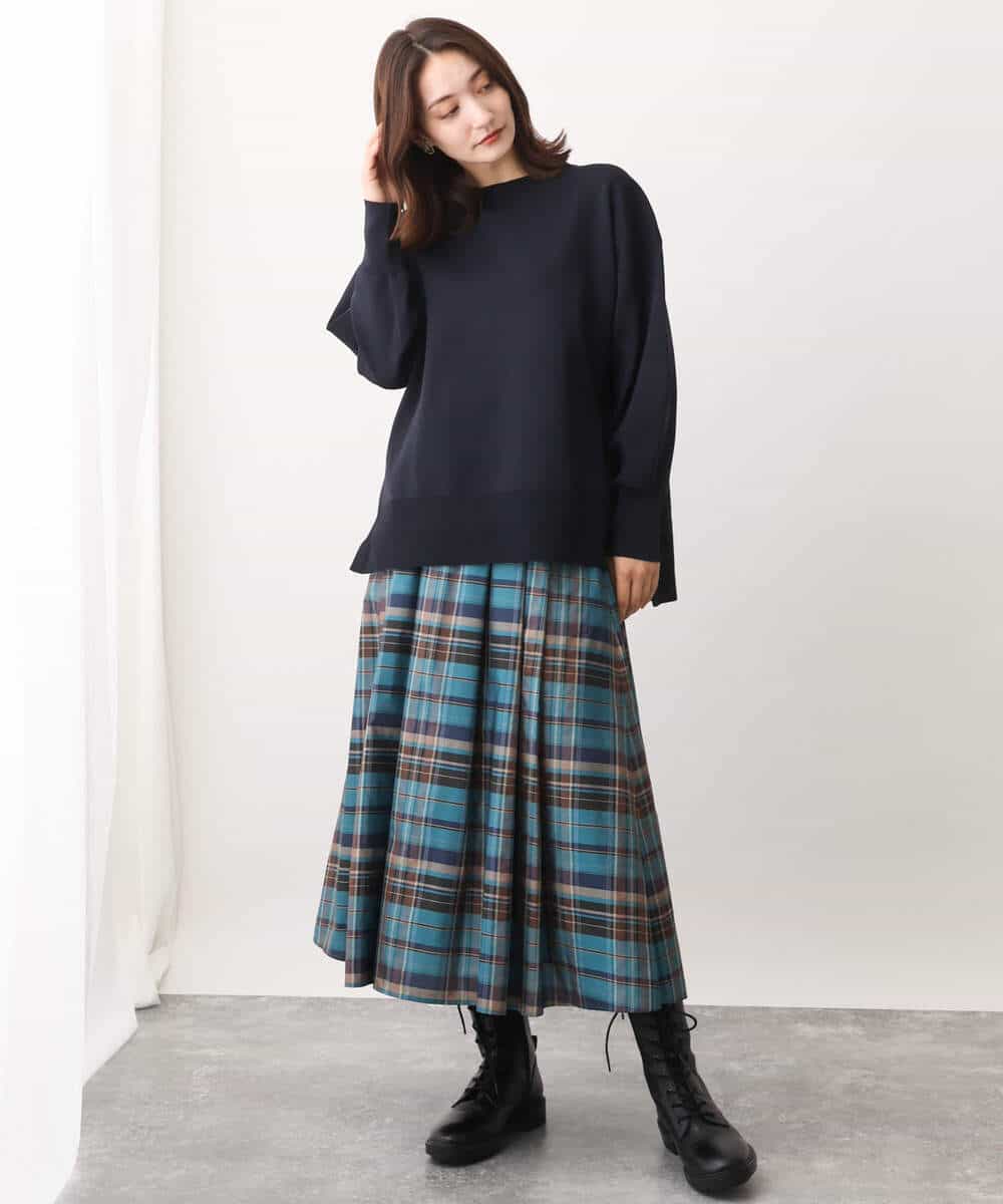 FKFAV48130 MK MICHEL KLEIN(MK ミッシェルクラン) スポンディッシュクルーネックニット/洗える キャメル