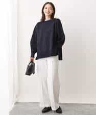 FKFAV48130 MK MICHEL KLEIN(MK ミッシェルクラン) スポンディッシュクルーネックニット/洗える キャメル