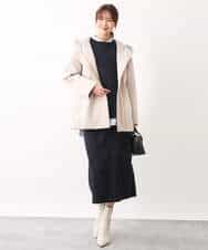FKFAV48130 MK MICHEL KLEIN(MK ミッシェルクラン) スポンディッシュクルーネックニット/洗える キャメル
