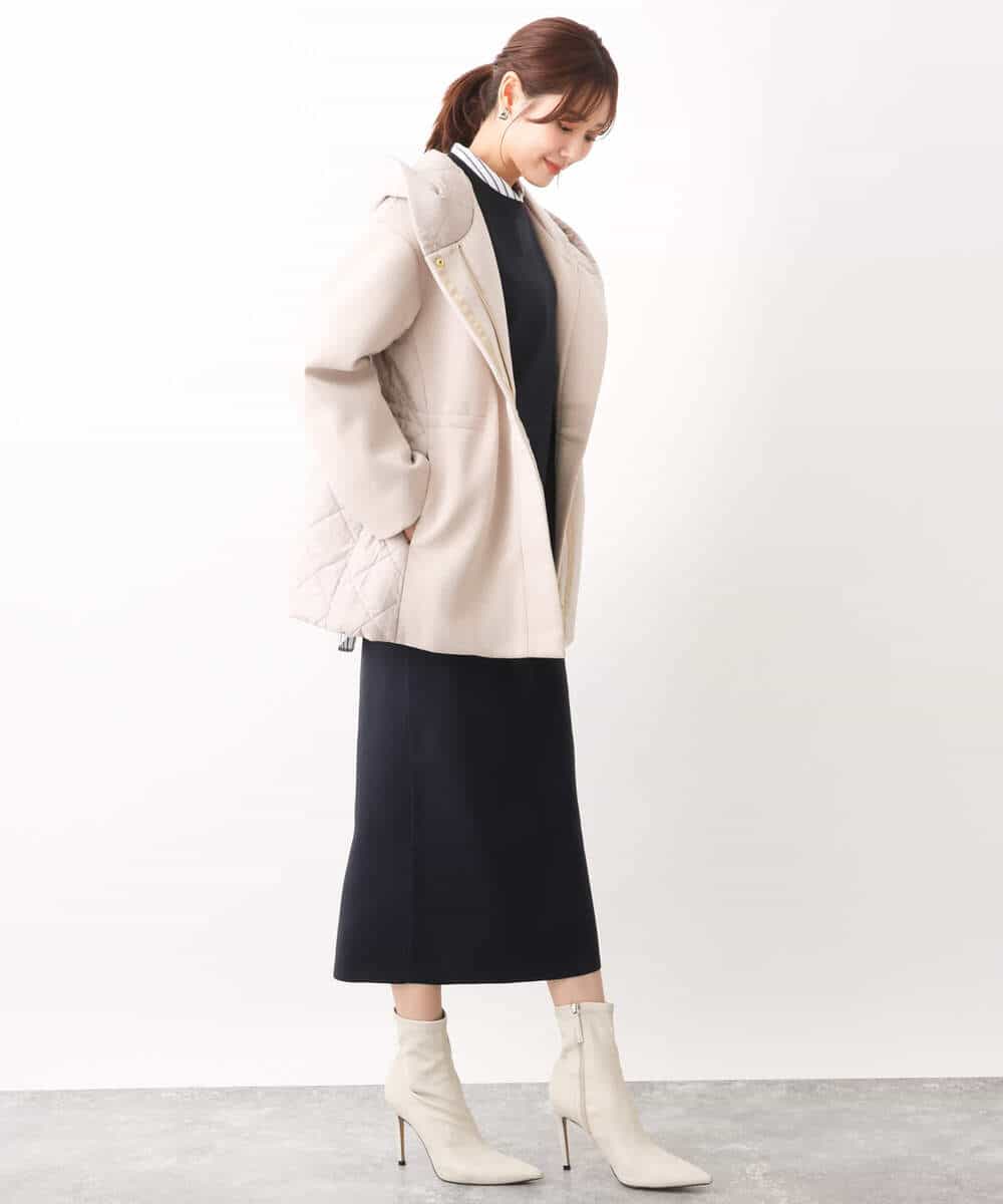 FKFAV48130 MK MICHEL KLEIN(MK ミッシェルクラン) スポンディッシュクルーネックニット/洗える キャメル