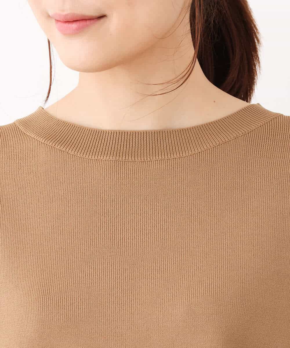 FKFAV48130 MK MICHEL KLEIN(MK ミッシェルクラン) スポンディッシュクルーネックニット/洗える キャメル