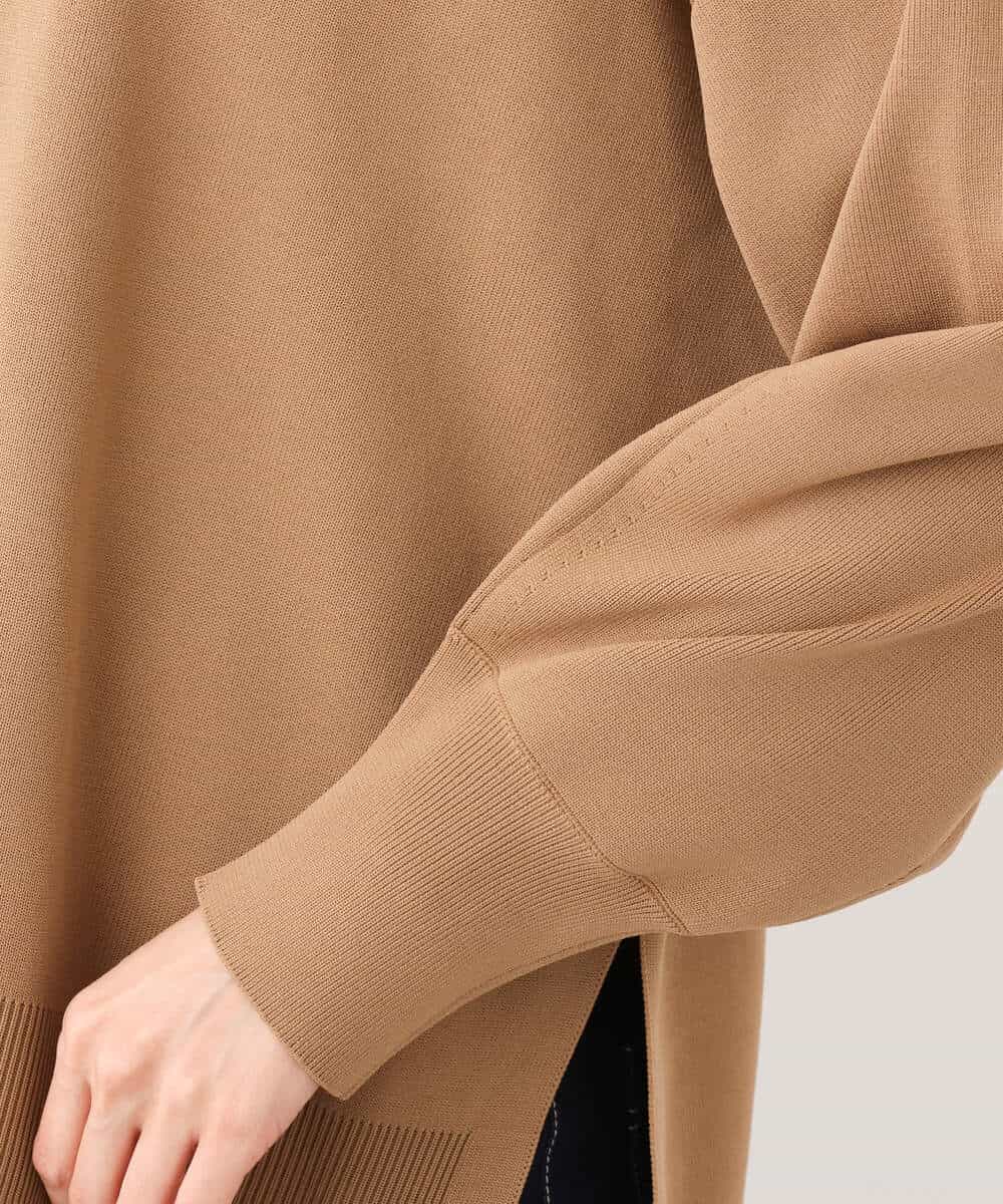 FKFAV48130 MK MICHEL KLEIN(MK ミッシェルクラン) スポンディッシュクルーネックニット/洗える キャメル