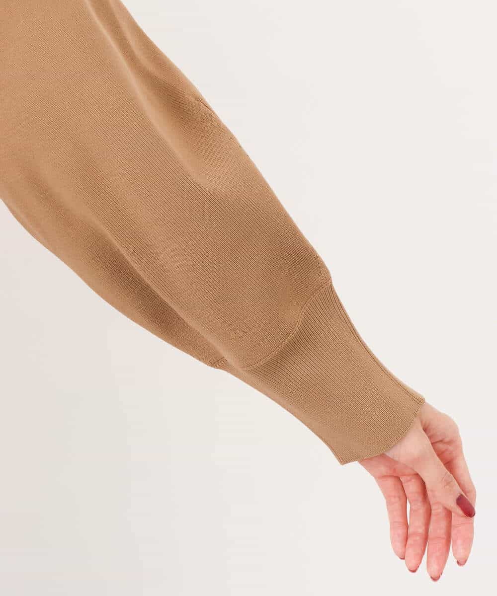 FKFAV48130 MK MICHEL KLEIN(MK ミッシェルクラン) スポンディッシュクルーネックニット/洗える キャメル