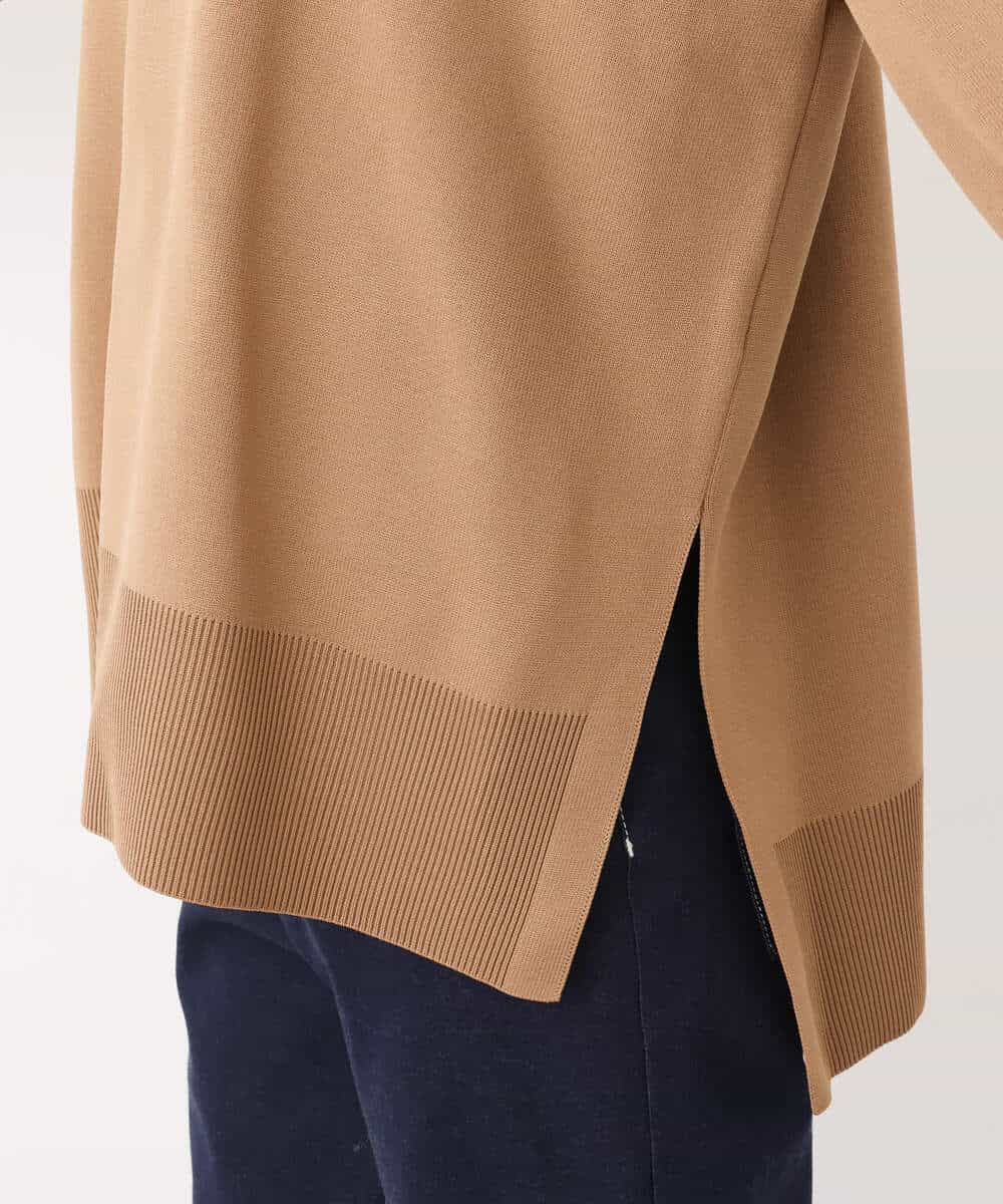 FKFAV48130 MK MICHEL KLEIN(MK ミッシェルクラン) スポンディッシュクルーネックニット/洗える キャメル