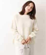 FKFAV50150 MK MICHEL KLEIN(MK ミッシェルクラン) ループヤーンボトルネックニット/洗える ホワイト