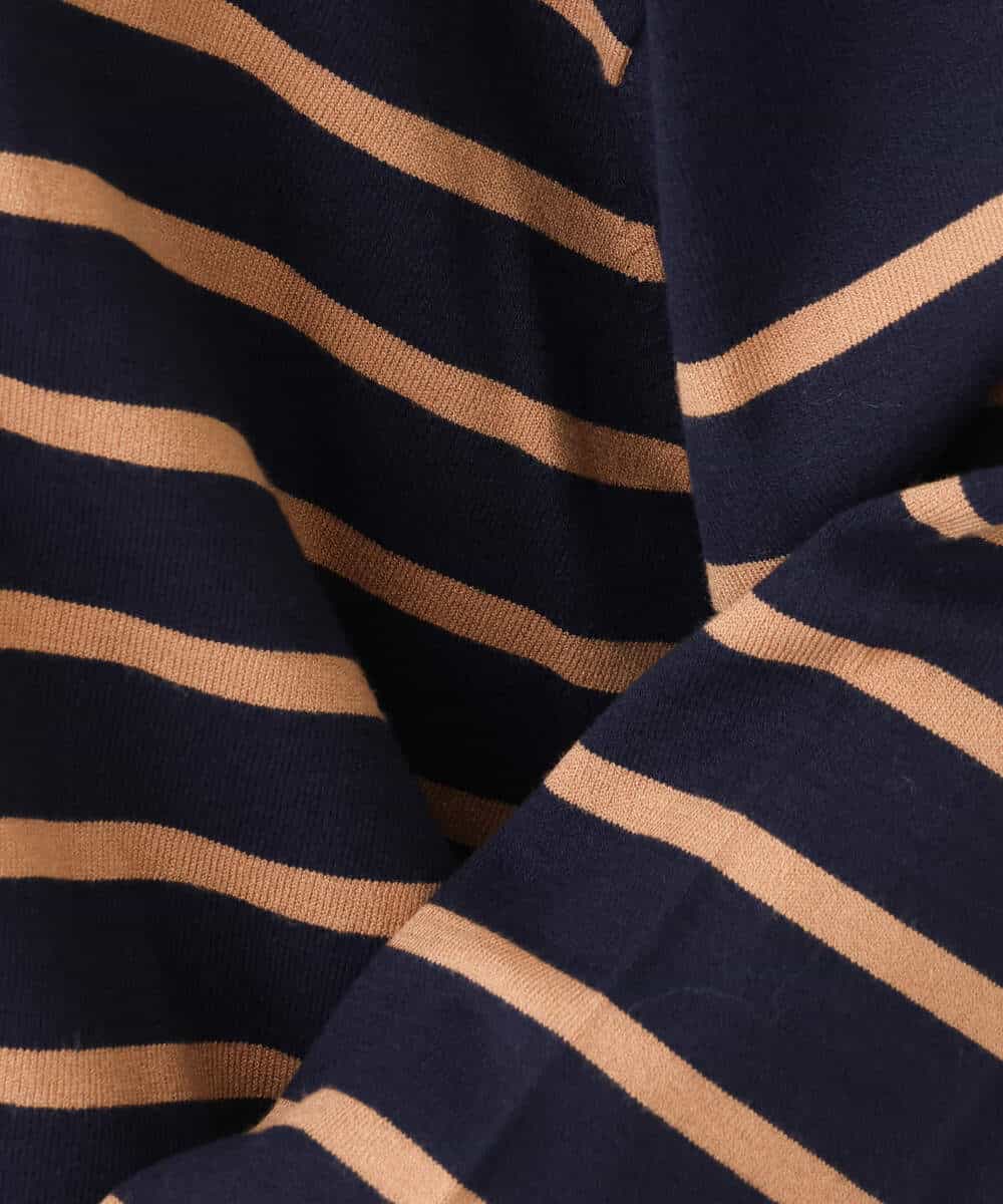 FKFAV52130 MK MICHEL KLEIN(MK ミッシェルクラン) カラーボーダー柄ニット/洗える グリーン