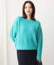 FKFAV53170 MK MICHEL KLEIN(MK ミッシェルクラン) ふわふわカラーニット/洗える グリーン