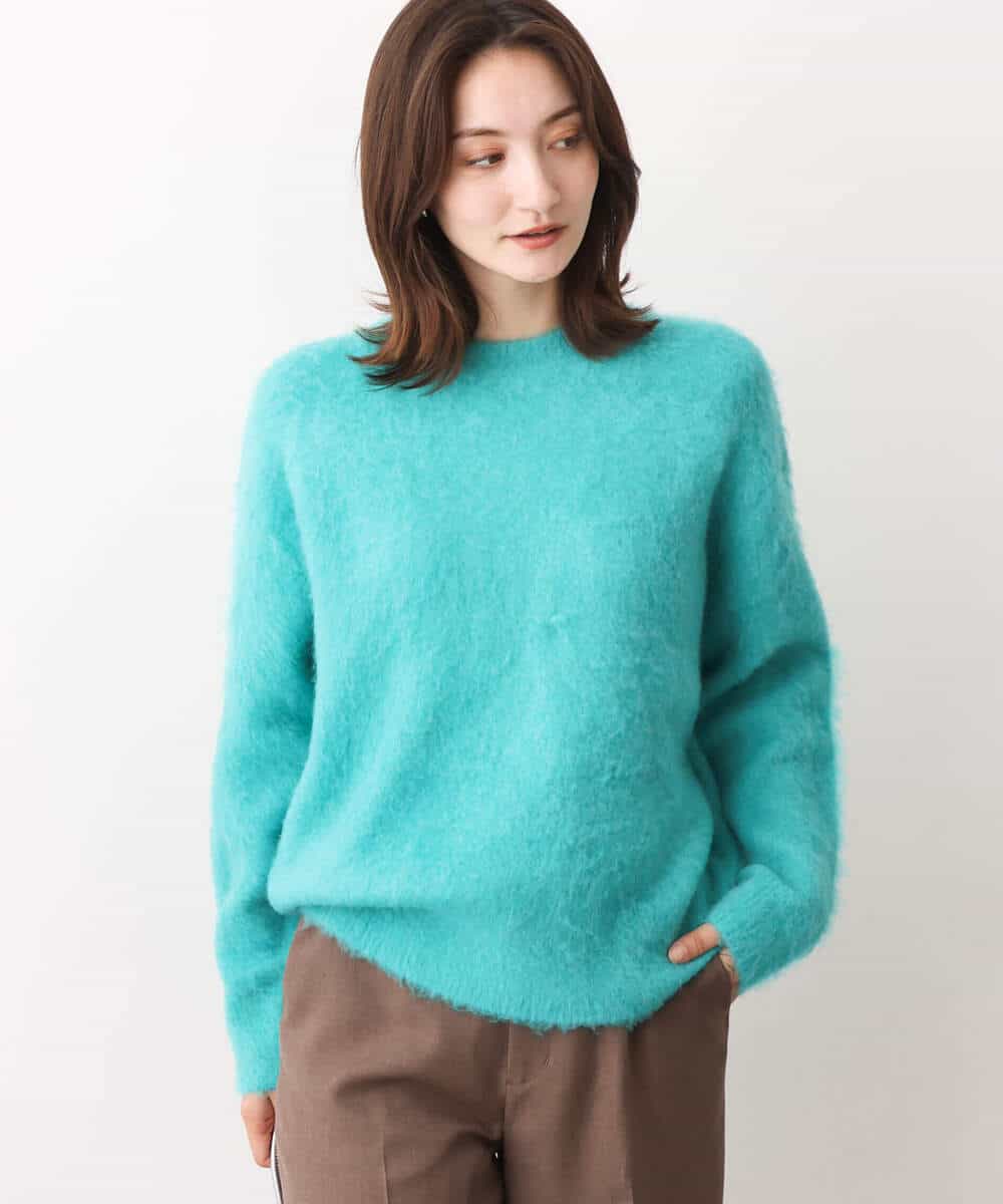 FKFAV53170 MK MICHEL KLEIN(MK ミッシェルクラン) ふわふわカラーニット/洗える ブルー