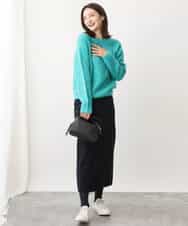 FKFAV53170 MK MICHEL KLEIN(MK ミッシェルクラン) ふわふわカラーニット/洗える ブルー