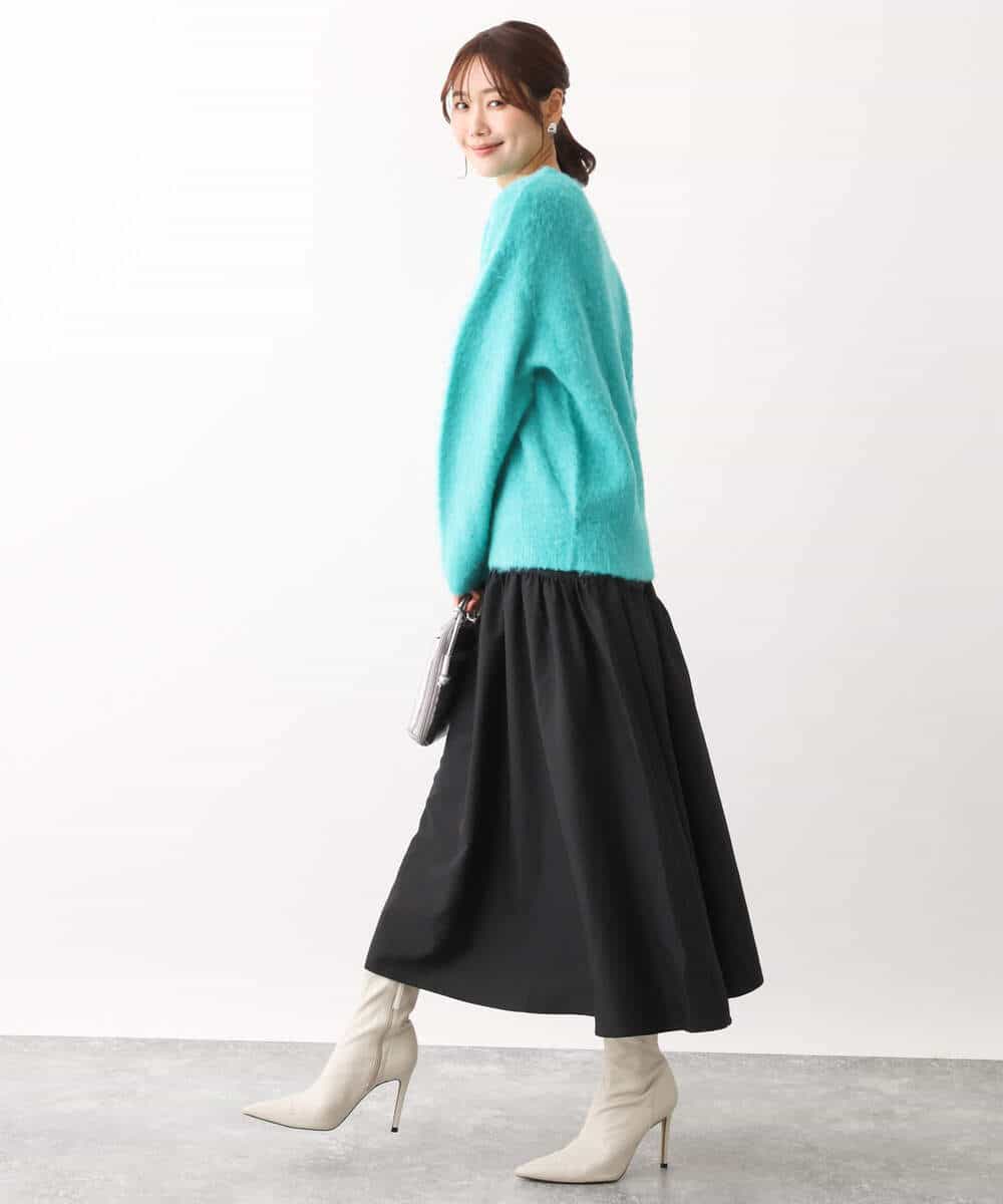 FKFAV53170 MK MICHEL KLEIN(MK ミッシェルクラン) ふわふわカラーニット/洗える ブルー