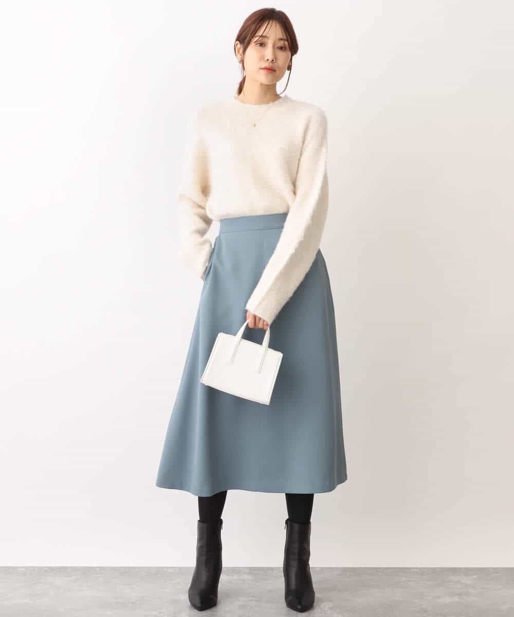 FKFAV53170 MK MICHEL KLEIN(MK ミッシェルクラン) ふわふわカラーニット/洗える ブルー