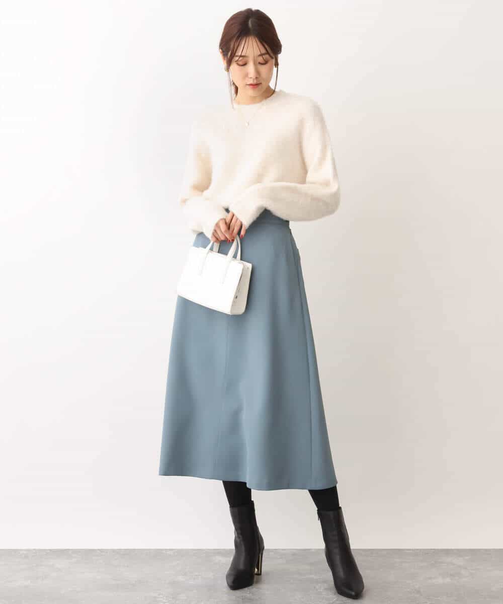 FKFAV53170 MK MICHEL KLEIN(MK ミッシェルクラン) ふわふわカラーニット/洗える ブルー